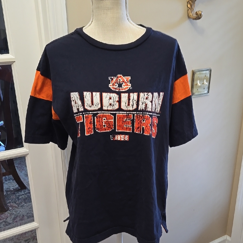 OVB Auburn Tigers AU Navy Orange T-shirt short sleeve 100% cotton Large EUC…